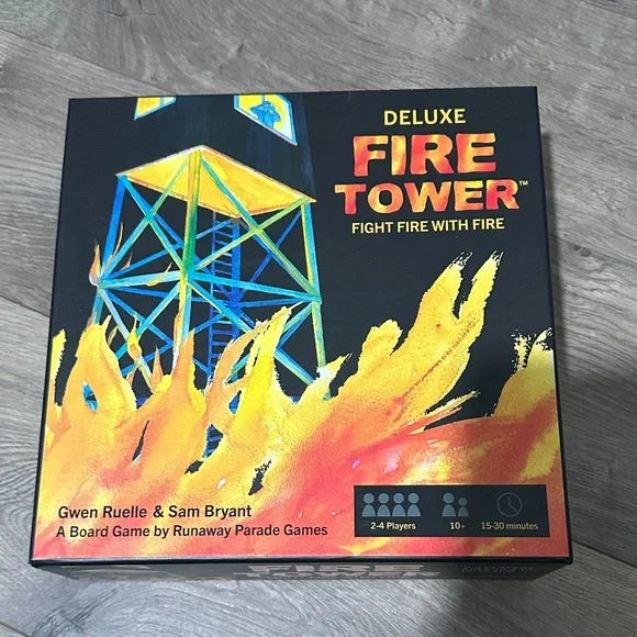 Deluxe Fire Tower Board Game - Black & Yellow - Picture 1 of 3